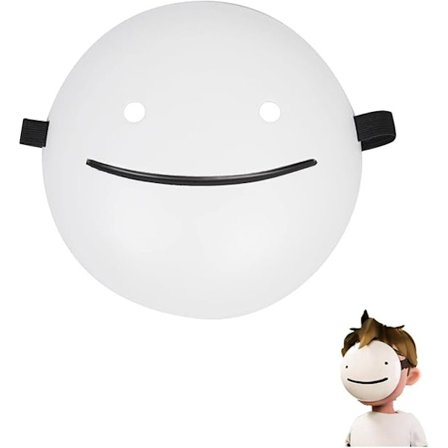 Drømmemaske, Halloween hvit smilende maske, The Dream - Mask Music Song Video samme, Sanger Maske, Fest{Y F L}