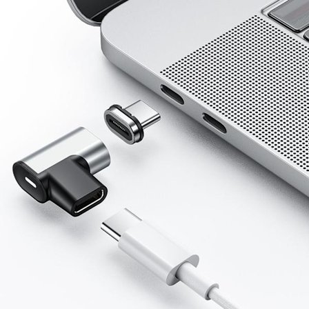 Magnetisk USB-C Adapter Højre Vinkel Stik Understøtter PD 100W Hurtig Opladning USB-C Mobiltelefoner Bærbare Computere Tablets