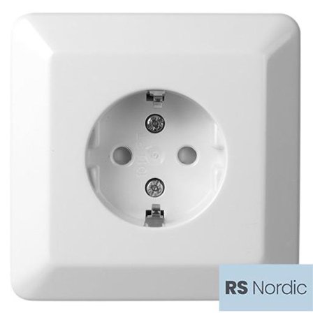 ELKO RS Nordic Enkel Stikkontakt m/jord innfelt RH