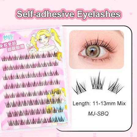 Självhäftande Ögonfransar Klusterfransar Inget Lim Individuella Fransar Mjuka Idol Franskluster Återanvändbara Självhäftande Fransar