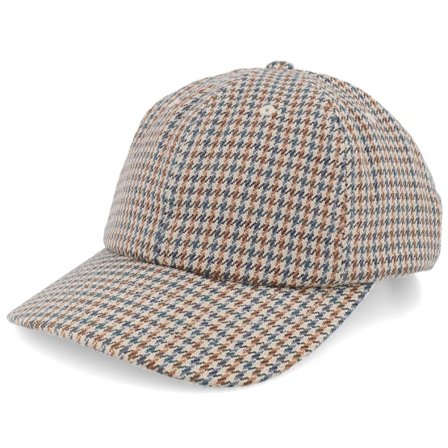 Brixton - Beige unconstructed Lippis - Shelby Mp Sand Houndtooth Dad Cap @ Hatstore