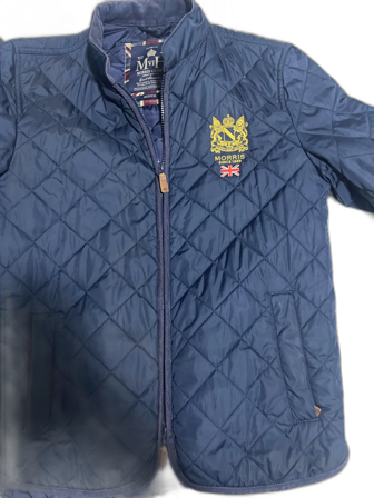 Marinblå quiltad jacka från Morris