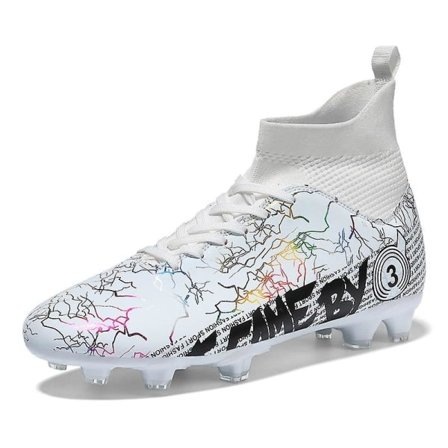 Mænds Fodboldstøvler Spikes Ungdoms Fodboldstøvler Atletiske Sneakers 3C7000 Hvid 36