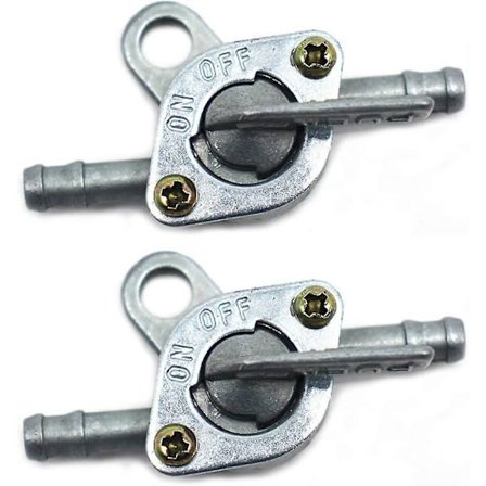 2 stk. drivstoffkran for jordfreser, motorsykkeltilbehør for 50cc 70cc 90cc 100cc 110cc Pit Quad Dirt Bike ATV (6mm) Qyroadwolf