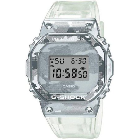 CASIO GM-5600SCM-1ER Digitalklocka för män - Kvarts - Plast - Genomskinlig