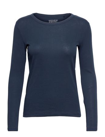 T-Shirts T-shirts & Tops Long-sleeved Blå Esprit Casual
