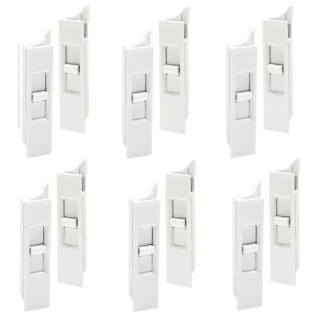 6 Par Tilt Lås, Vindus Tilt Lås Erstatning i Plastkonstruksjon