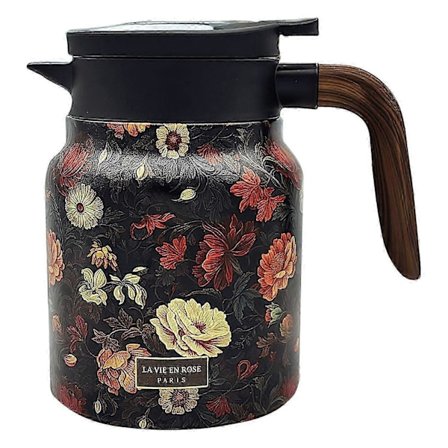 Vintage Blomstret Tekanne Termos, Termos Tekanne, Vintage Blomstret Te-brygger