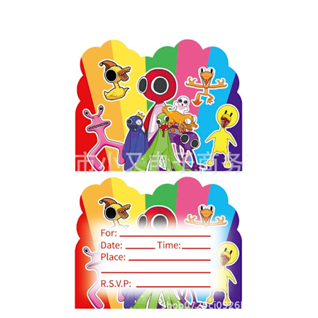 10 stk. Roblox Rainbow Friends Invitasjonskort