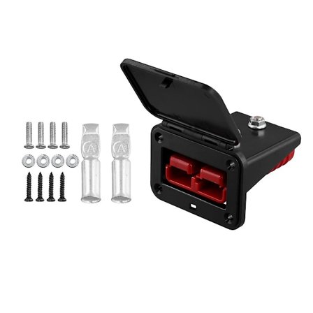 Pluggholder for Anderson-plugger 175A Panelbase med støvdeksel Høystrøms bærbar kontaktfestebrakett