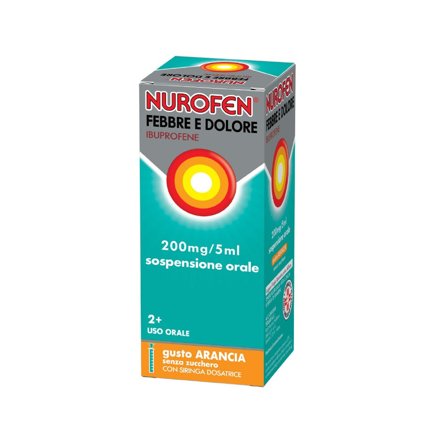 Nurofen Febbre e Dolore Bambini 200 mg/5 ml Ibuprofene Indicato