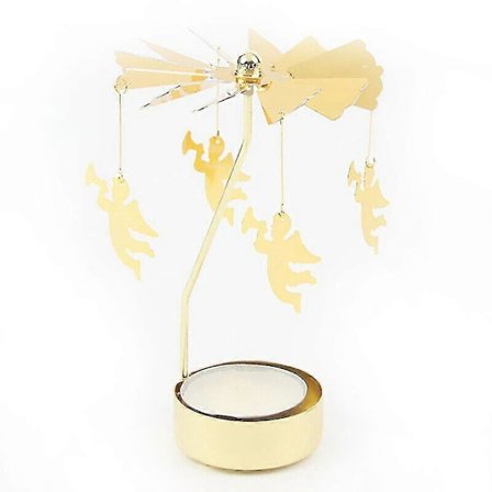 Jul Roterende Metall Telys Holder Karusell Hjem Juledekorasjon-MXBC