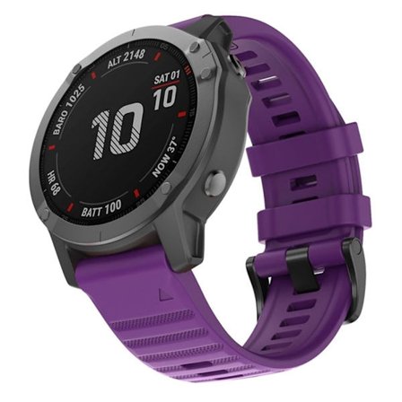 Garmin Fenix 7/7 Pro/Quatix 7/7Pro Silicone Watch Band - Purple