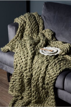 Venture Home - Viltti Kate - Vihreä - Torkkupeitot - 130X170 - - Homeroom