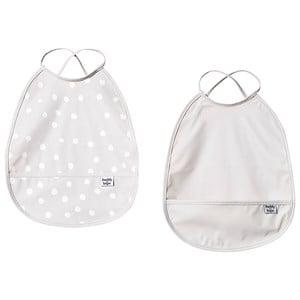 Buddy & Hope 2-Pack Gray Polka Dots Bib One Size - Baby feeding - One size - Yellow