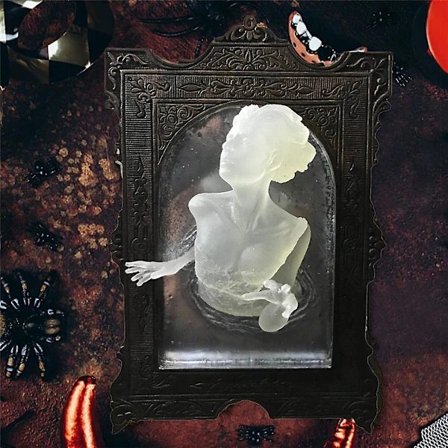 /EA/3D Fotoramme Vægklistermærke Spøgelse Lys Spejl Ornament Skulptur Halloween Dekor Mand