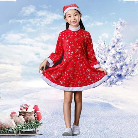 Jul Pojkar Flickor Fempunktsstjärniga Dekorer Outfit Set Julfest Röd Tomte Cosplay Kostym Fancy Dress Girls 7-8Y