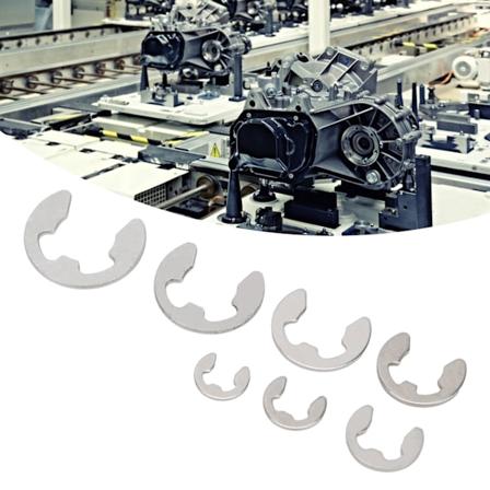 200 stk. Cirkelstifter Sæt 304 Rustfrit Stål E-Clip Sikringsringe Industrielle Forbrugsvarer M1.5‐M10