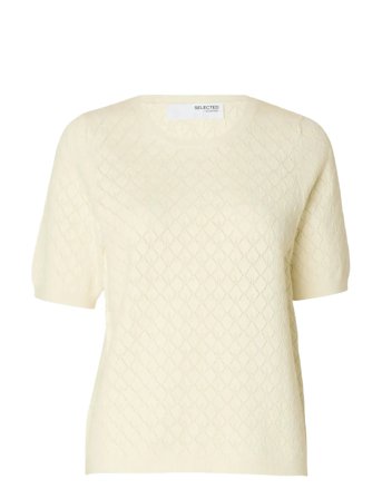 Slfhelen 2/4 Knit O-Neck Cream Selected