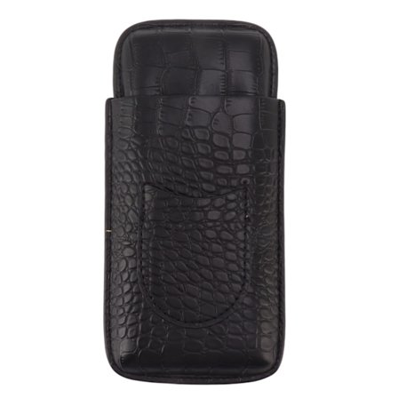 Bærbar sigarveske 3-holder Lær Humidor Boks Sigar fuktighetsgivende beskyttelse oppbevaringsveske