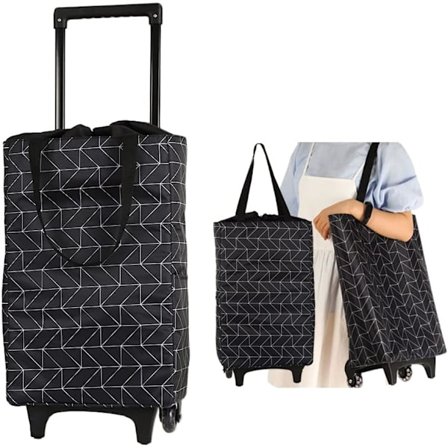 23L sammenleggbar handlevogn på hjul - Vanntett isolert handlevogn med hjul Gjenbrukbar Telesko