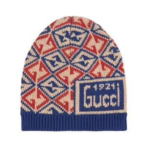 Kids - Gucci Beige Logo Beanie 12-24 Months - Headwear - 12-24 months - Beige - Junge