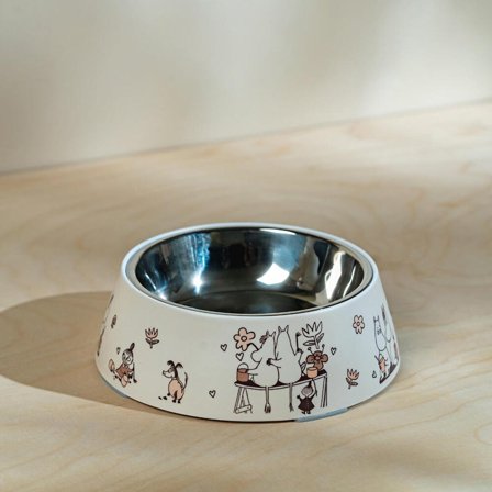 Mummi Pets Matskål Hund Beige_Ø17,5