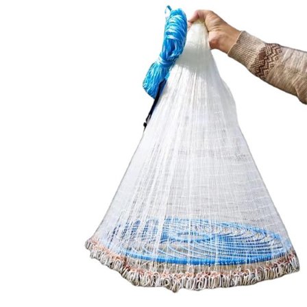 6 meter i diameter Frisbee håndkastnet dæklinje mono filament line gammeldags håndkast NetEase kastenet spindenet disk fiskegrej