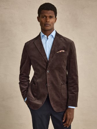Brown Blazer Casual Fit