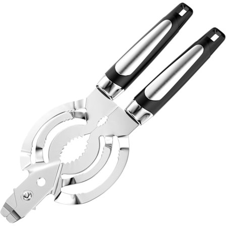 Lettbrukt glassåpner, flaskeåpner med hengehull for enkel tørking, boksåpner for glass (svart)