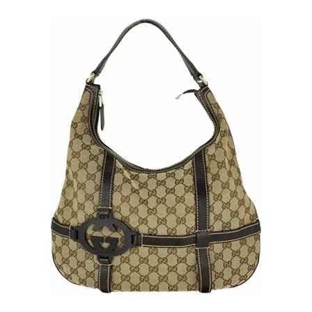Gucci Vintage, Pre-owned Shoulder Bag Bruin, Dames, Maat:ONE Size,leer