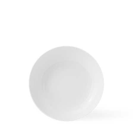 Lyngby Rhombe Coupe Tallerken Ø20cm_Hvit