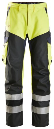 Snickers Workwear 6365 ProtecWork Arbeidsbukse varsel, gul/marineblå D112, Klær