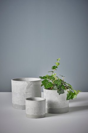 Jotex - Plantepotte 3-pakning Lys grå - ABBY - Kjøp Hagekrukker hos Jotex