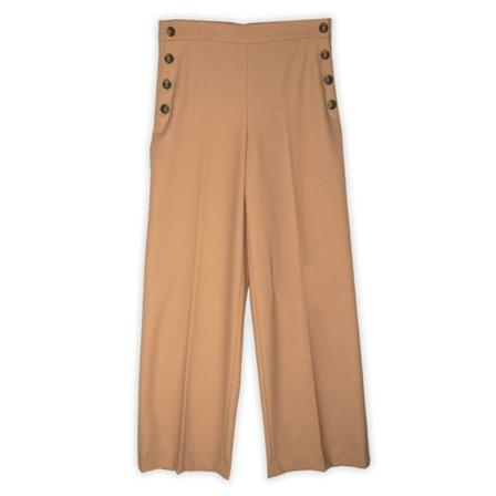 Twinset, Wide Trousers Bruin, Dames, Maat:XS