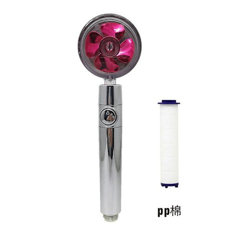Hydro Shower Jet Head Højtryks Hydrojet Shower Head Prope-ller Drevet Vortex Håndholdt Shower Head 360 Juster Med Pauseknap 1 Filtre Nem Ins