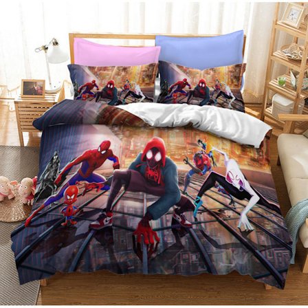 Digitaltrykt sengetøysett med flere temaer (3 deler): Tar "multiverset" inn i soverommet. Dynetrekk: 240*220 cm; Putetrekk: 50*75 cm * 2 deler