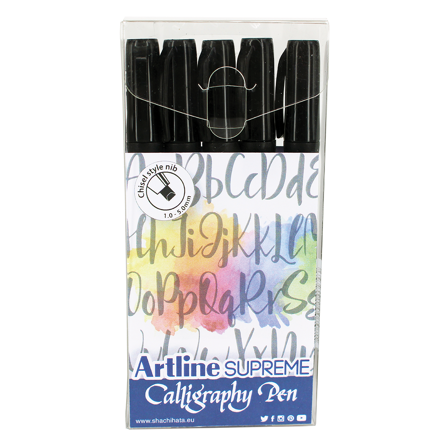 Artline Supreme Calligraphy Pen lot de 5 Black