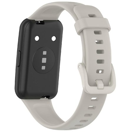 Huawei Band 7 silikonikellon ranneke yksivärinen vaihtoranneke - Harmaa