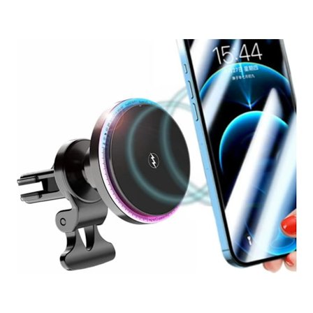 Billaddare Utan Magsafe Ring Magnetisk Stämningsbelysning Svart