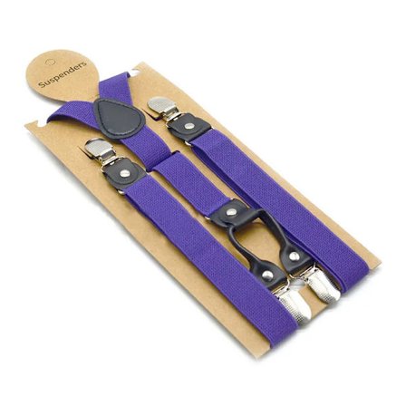 120 cm Svarta Hängslen för Män Justerbara Elastiska Herrhängslen med 4 Clips