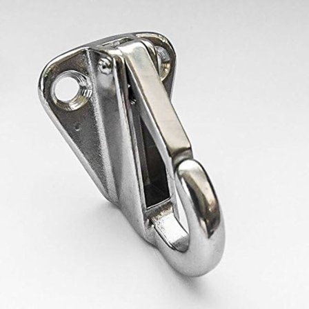 5x karbinhakar på rostfri stålplatta - Karbinhakar - ∅ upp till 13 mm