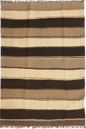 Hand Woven Persian Kilim Rug 137X200 Brown/Beige
