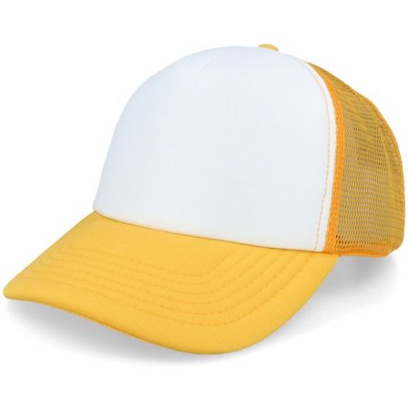 Beechfield - Gul trucker Keps - Vintage Foam Sunflower/White Trucker @ Hatstore