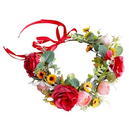 Säädettävä morsiuskukkaseppele pääpanta kukkaseppele hiusseppelen