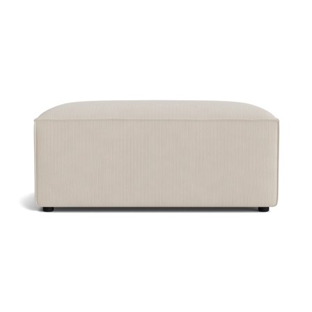 Lissabon Puf - Rebel Beige - 100x70x42cm - Slidstærkt Kvalitetsstof - Perfekt til Modulopbygning af Sofa