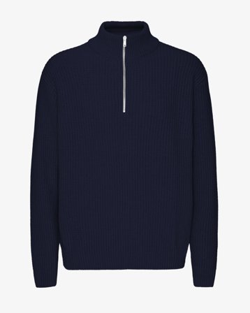 Merino Quarter Zip - Navy Blue L