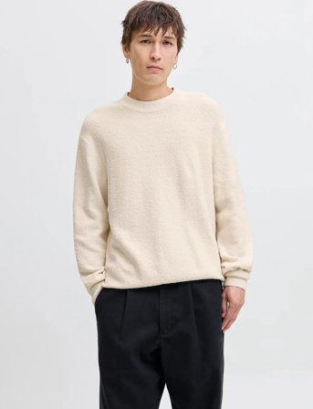 Jack & Jones Jjspence Knit Crew Neck - Cream - XL
