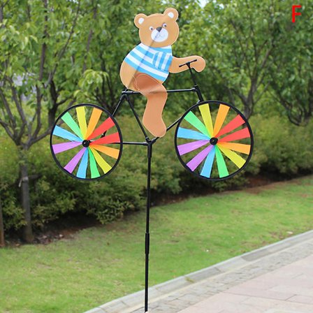 Pig Bee Tiger on Bike DIY Windmill Animal Bicycle Wind Spinner