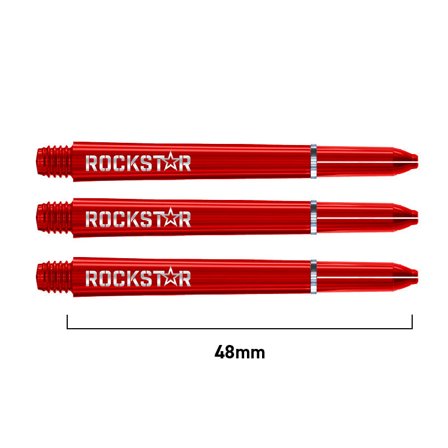 Winmau Joe Cullen Rockstar Ejes de Nylon con Agarre en Anillo | Winmau.com Mediano / Rojo